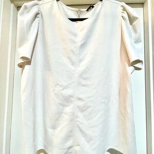 Ann Taylor Cream Puff Sleeve Blouse